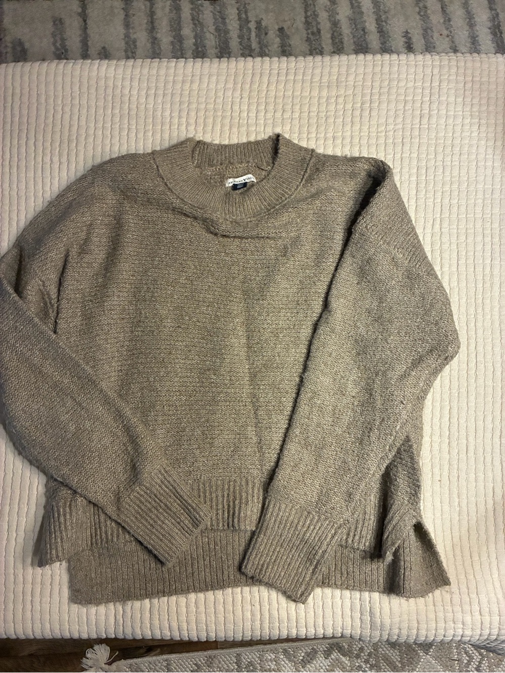 American Eagle Outfitters Taupe Crewneck Sweater